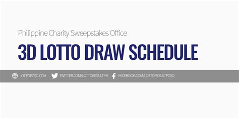 3D Swertres Lotto Draw Schedule 2024 .